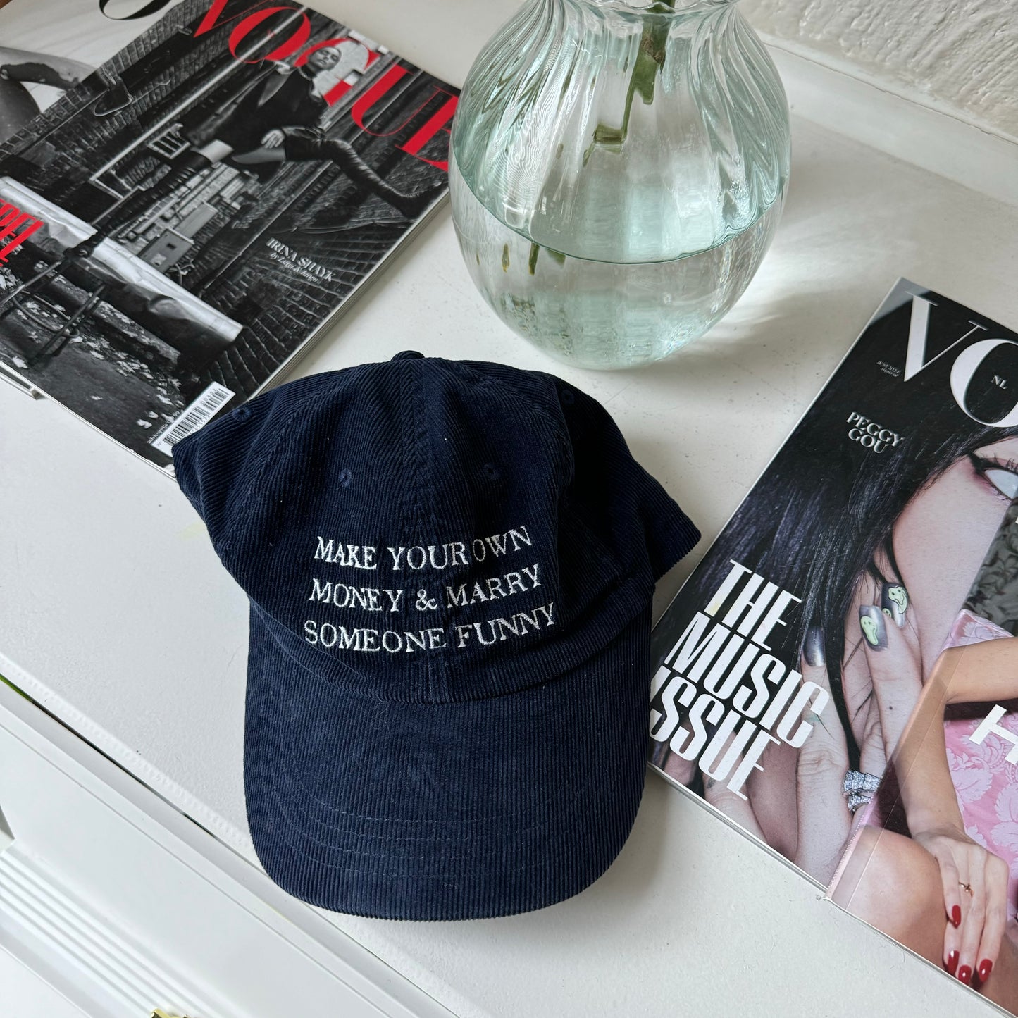 ''Make Your Own Money & Marry Someone Funny'' Corduroy Cap💗